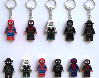 Spider Man keychain - Keychain collection - Lego Batman - Marvel Super Heroes Keychains - Marvel Gift - Keychain superheroes - lego keychain