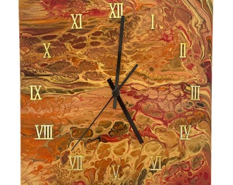 Orologio da parete artistico dipinto a mano