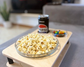 Personalized Couchbar Drink and Snack Holder for the Sofa - Snack bar - Couchbutler - Sofa Bar With large bowl - Perfect Gift - Movie Night