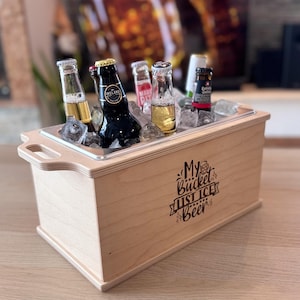 Bier Eiskübel Couch Tablett: Männerhöhle Getränkekühler