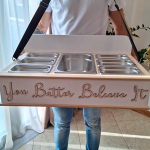 Bärbar Cannoli-dessertlåda: Handgjord träcateringstation