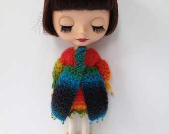 pdf knitting pattern - Lacey lovely coat for Blythe