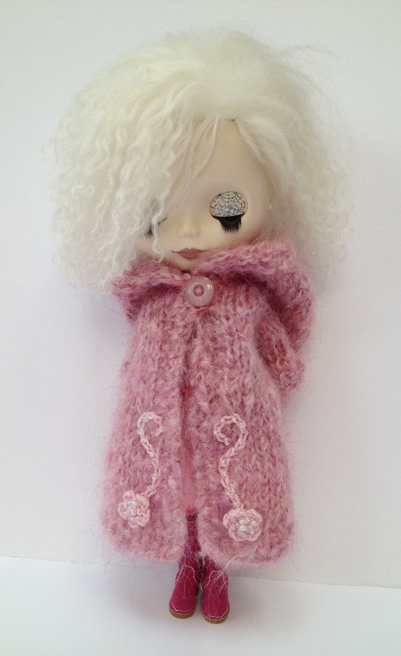 pdf knitting pattern Winter Warmer coat for Blythe image 2