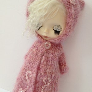 pdf knitting pattern Winter Warmer coat for Blythe image 3