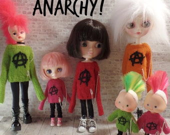 PDF knitting pattern for Anarchy sweater in FOUR sizes