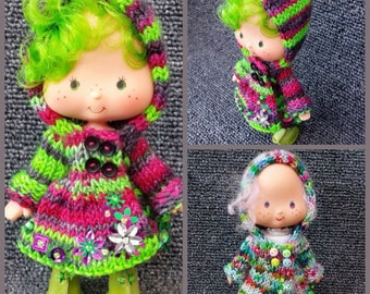 PDF knitting Pattern for Hooded Strawberry Shortcake coat