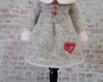 pdf knitting pattern - Lots of Love dress for 12" Blythe