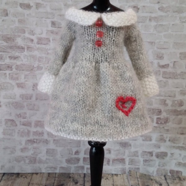 pdf knitting pattern - Lots of Love dress for 12" Blythe