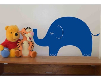 Elephant Vinyl Wall Decal size X-LARGE - Elephant Wall Sticker, Children Decal, Nursery Decal, Playroom Decal, Bedroom Decor, Baby Decor,