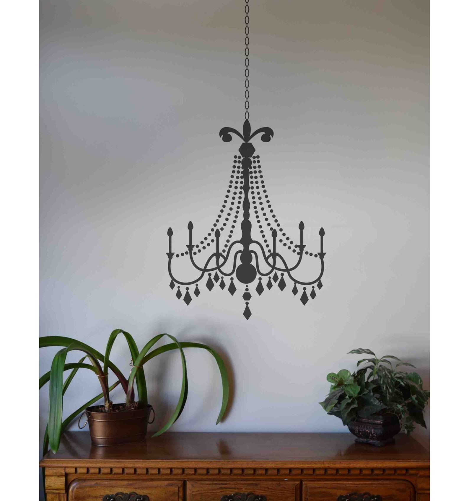 Medium Glamour Chandelier Wall Decal Wall Chandelier Etsy