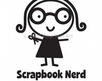 Scrapbook Nerd Vinyl Car Decal - Car Sticker, Laptop Sticker, Window Decal, Personalized Decal,