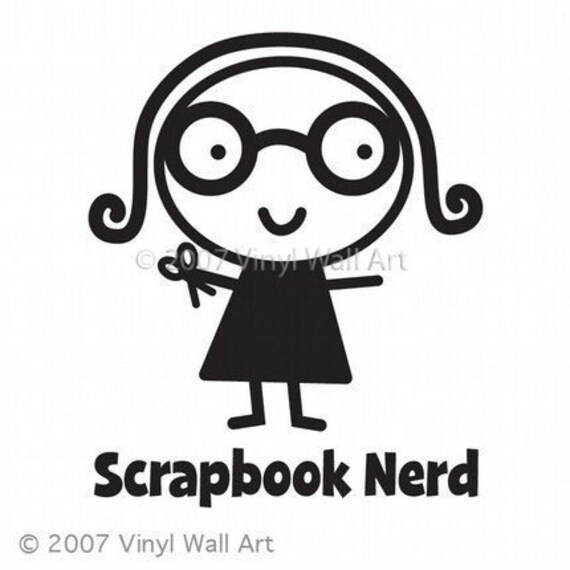 Scrapbook Nerd Vinyl Car Decal Car Sticker Laptop Sticker Etsy