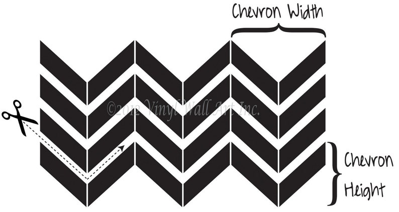 Chevron Vinyl Artistic Flair, Office Decor, Home Decor, Bedroom Decal, Nursery Decal image 2