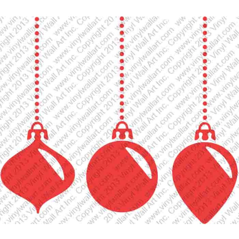 Christmas Ornament Decal Set of 3 Size MEDIUM Christmas Etsy