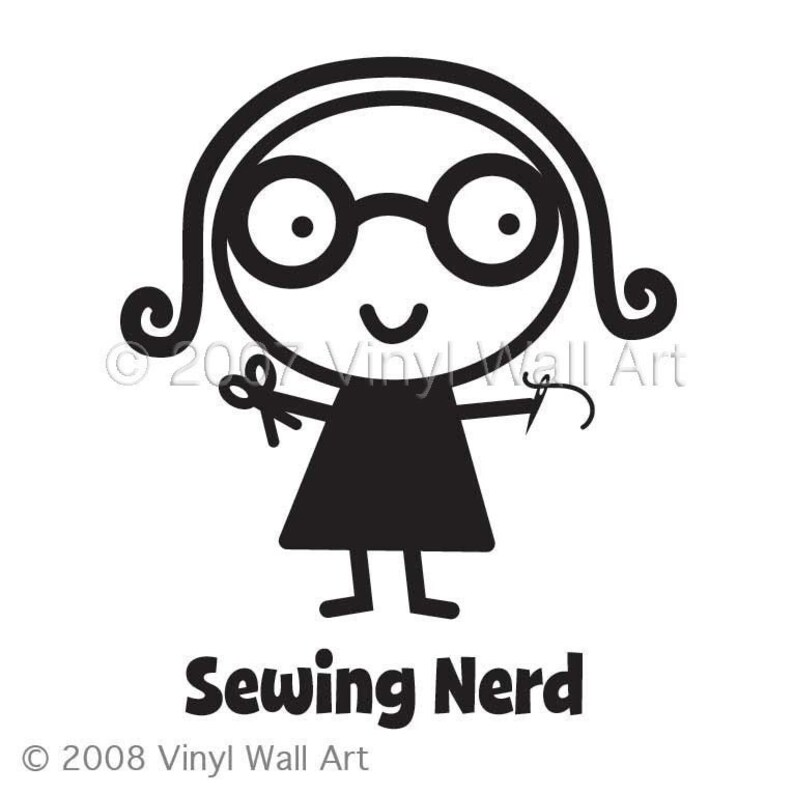 Sewing Nerd Vinyl Car Decal Car Sticker Laptop Sticker Etsy UK