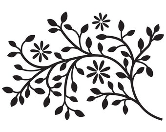 Leafy Branch Vinyl Wall Decal