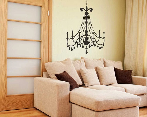 Large Glamour Chandelier Wall Decal