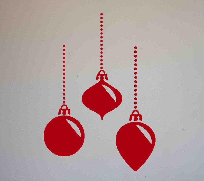 Christmas Ornament Decal Set of 3 Size SMALL Christmas Etsy