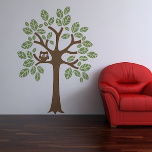 Two Color Tree LARGE Vinyl Wall Decal - Tree Wall Decal, Tree Art, Nursery Tree, Child Decal, Tree Wall Art, Child Tree, Vinyl Tree