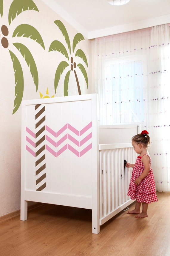 Chevron Vinyl Wall Decals Size Small Artistic Flair Office Etsy