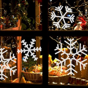 Snowflake Decal Christmas Collection Snowflake, snowflake sticker, snowflake window film, Christmas snow, snow window film image 2