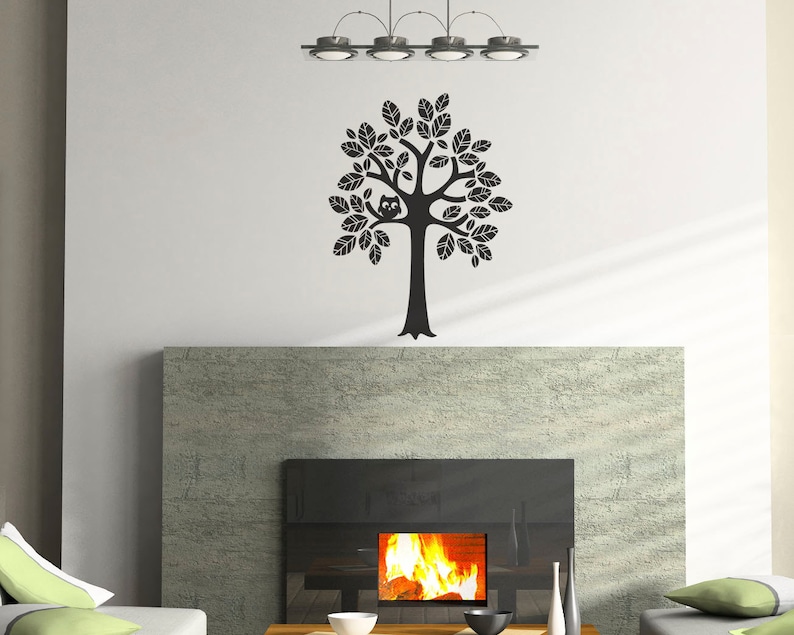 tree vinyl wall decal size small tree wall decal tree art | etsy
