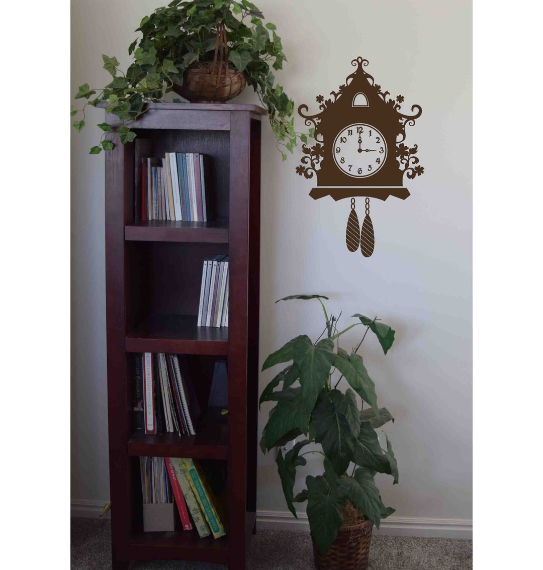Cuckoo Clock Vinyl Decal Size SMALL, Clock, Home Decor, Office Decal