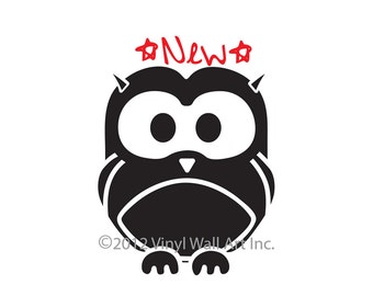 Woodland Owl Vinyl Wall Decal size LARGE