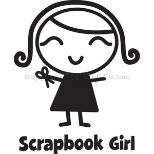 Scrapbook Girl Vinyl Car Decal Car Decal, Laptop Sticker, Window Decal, Personalized Decal, image 1