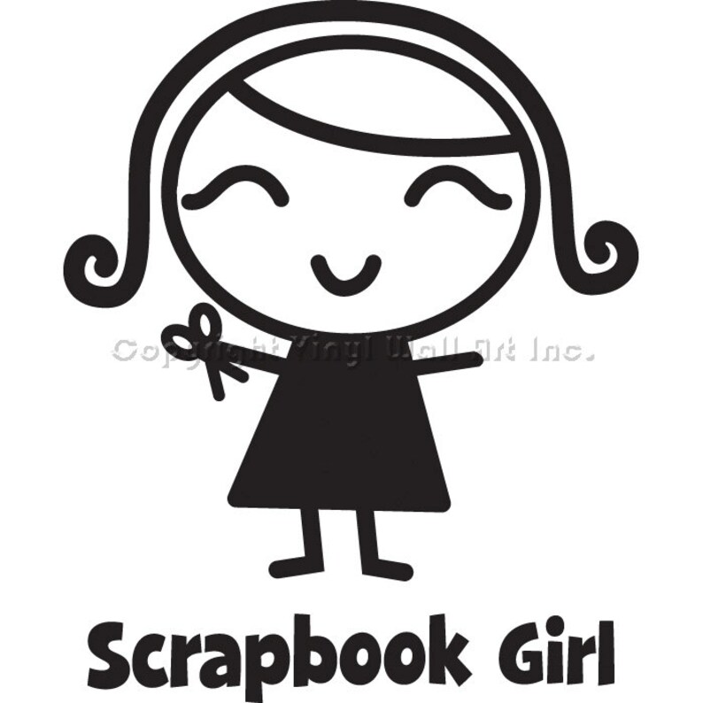 Scrapbook Girl Vinyl Car Decal Car Decal Laptop Sticker Etsy