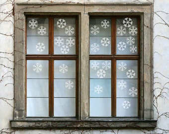 Snowflake Decal Christmas Collection - Snowflake, snowflake sticker, snowflake window film, Christmas snow, snow window film