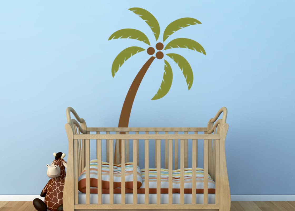 Palm Tree Vinyl Decal Size MEDIUM Home Decor Office Decor Etsy