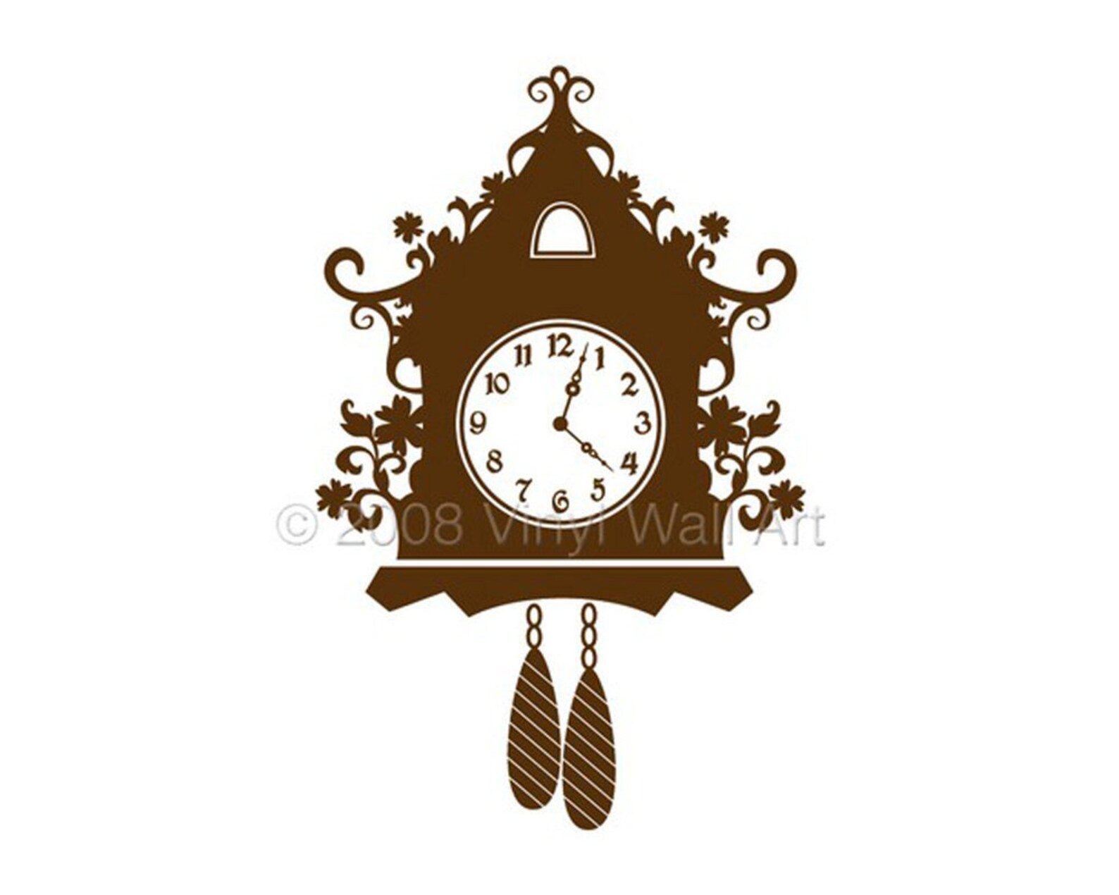Cuckoo Clock Vinyl Decal Size SMALL Clock Home Decor Office Etsy