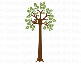 Two Color Tree XX LARGE Vinyl Wall Decal - Tree Wall Decal, Tree Art, Nursery Tree, Child Decal, Tree Wall Art, Child Tree, Vinyl Tree