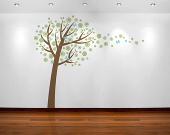 Blossom Tree Vinyl Decal - Tree, Tree Art, Nursery, Childs room, Childs decal, Tree wall art, Childs Tree, Tree wall art, Artistic Tree,