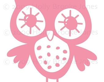 Little Owl Vinyl Decal - Home Decor, Children's Room Decor, Nursery Design, Animal Decal, Office Decor