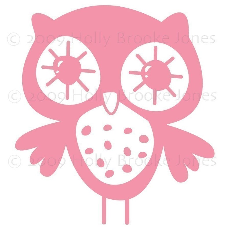 Little Owl Vinyl Decal Home Decor, Children's Room Decor, Nursery Design, Animal Decal, Office Decor image 1