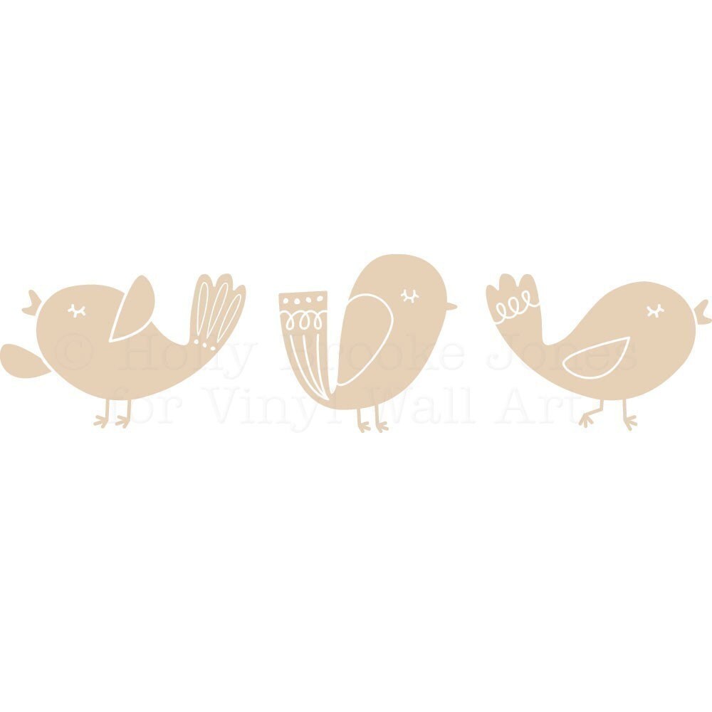 Song Bird Wall Decals set of 3 MEDIUM Etsy