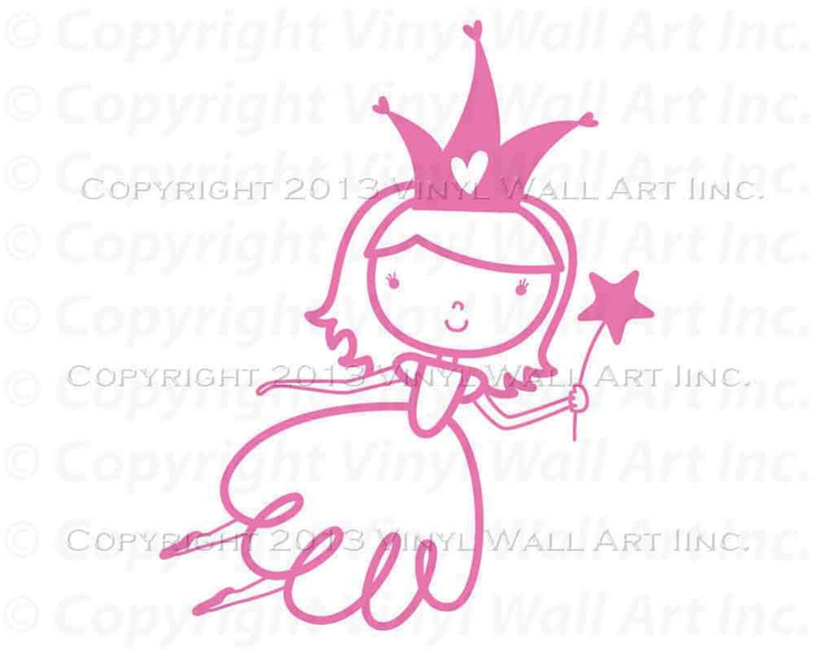 Fairy Princess Vinyl Wall Decal size XLARGE Little Girl Etsy España