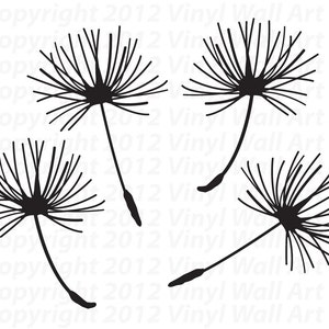 Dandelion Seed Vinyl Decals Set of 4, Dandelion, Home Decor, Office Decals, Window Stickers image 3