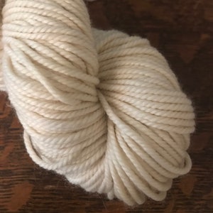 BULKY Merino Wool Yarn, Undyed Yarn, Undyed Super Chunky Yarn, Natural Bulky Bare Yarn Blank, Ecru Merino Wool Yarn, Paul image 1