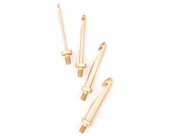 Knit Pro Oasis Rose Gold Interchangeable Crochet Hook Needle Sizes D - M