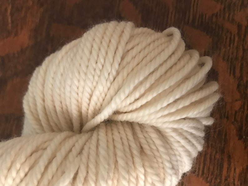 BULKY Merino Wool Yarn, Undyed Yarn, Undyed Super Chunky Yarn, Natural Bulky Bare Yarn Blank, Ecru Merino Wool Yarn, Paul image 3