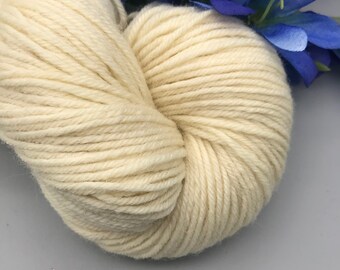 DK BFL Wool Undyed Yarn Base, Natural Superwash SW British Blue Faced Leicester Yarn