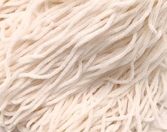 SPORT Silk Chenille Undyed Yarn Base Blank for Embroidery, Knitting, and Crochet