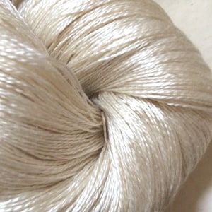 LACE Ivory Silk Undyed Yarn, Undyed Silk Lace Yarn, Cultivated Bombyx Silk Yarn, Gossamer Yarn, Cobweb Yarn, Knitting Silk, Lace Weight Yarn