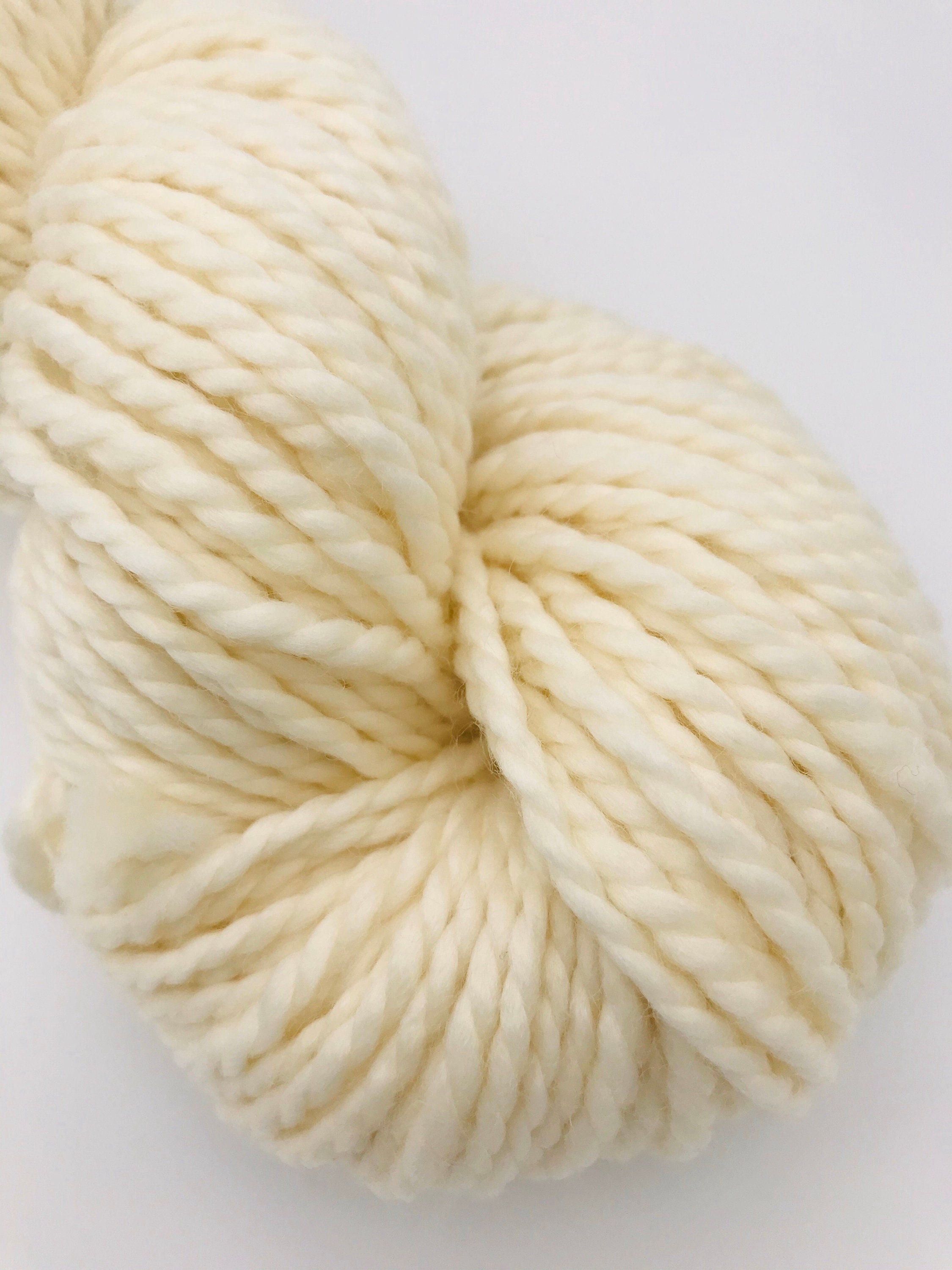 BULKY Merino Wool Undyed Yarn Natural Super Chunky Bare Yarn Etsy