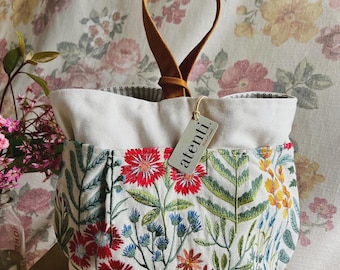 Atenti Wildflower Tall Caddy for Knitting, Crochet, and Craft Supplies