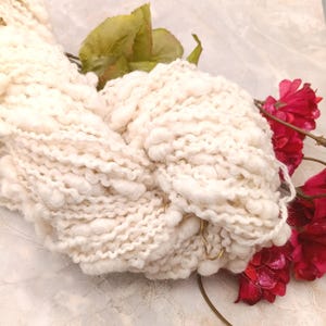 CHUNKY Bobbles Ull Nylon Bouclé Ofärgat Garn Blank Bas