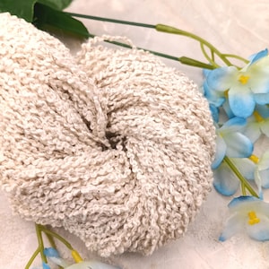 ARAN Bomullslinne Bouclé Ofärgat Garn, Naturligt Ofärgat 80 Bomull 20 Linne Garn, Ansiktsduk, Disktrasa, Tvätttrasa Garn 162 yards/100g Nystan